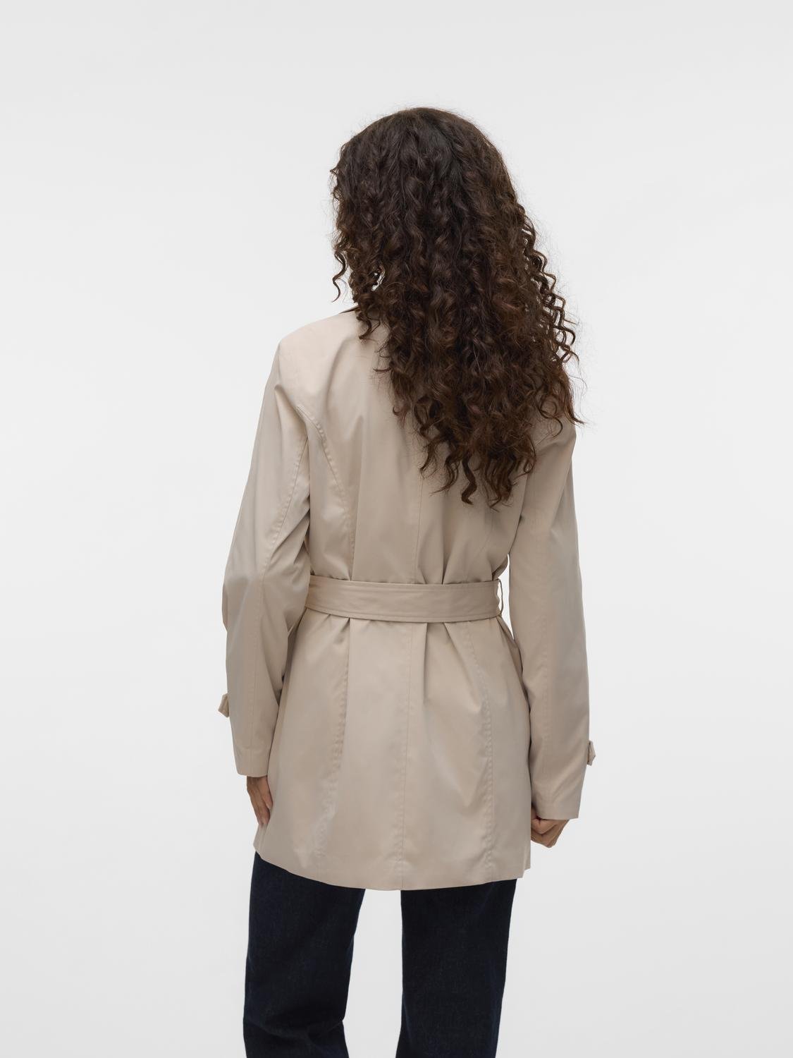 VMCHELSEA Trenchcoat - Oatmeal - VERO MODA & VILA Bergvik